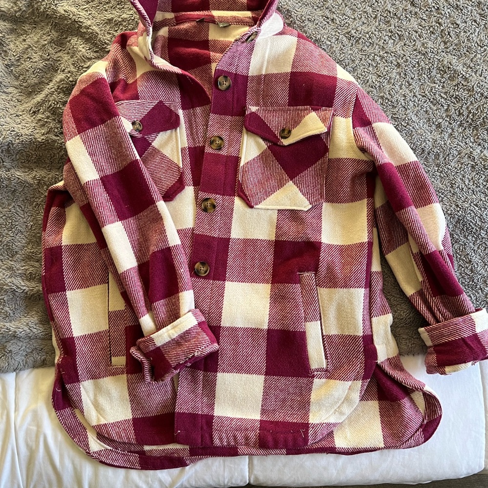 Plaid Button-Up shacket